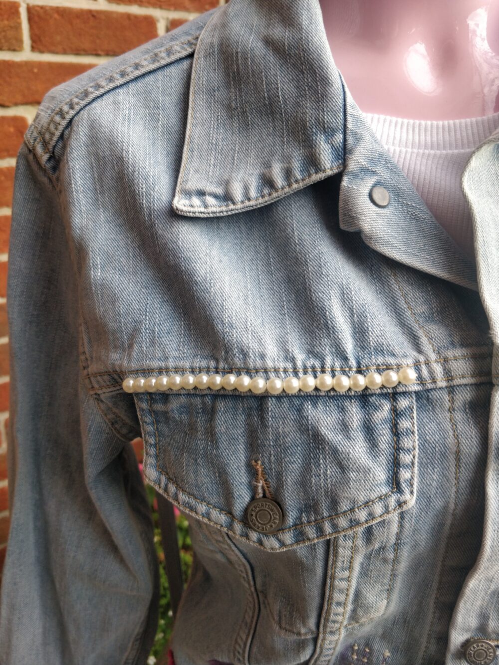 Boho Patch Denim Jacket - Image 4