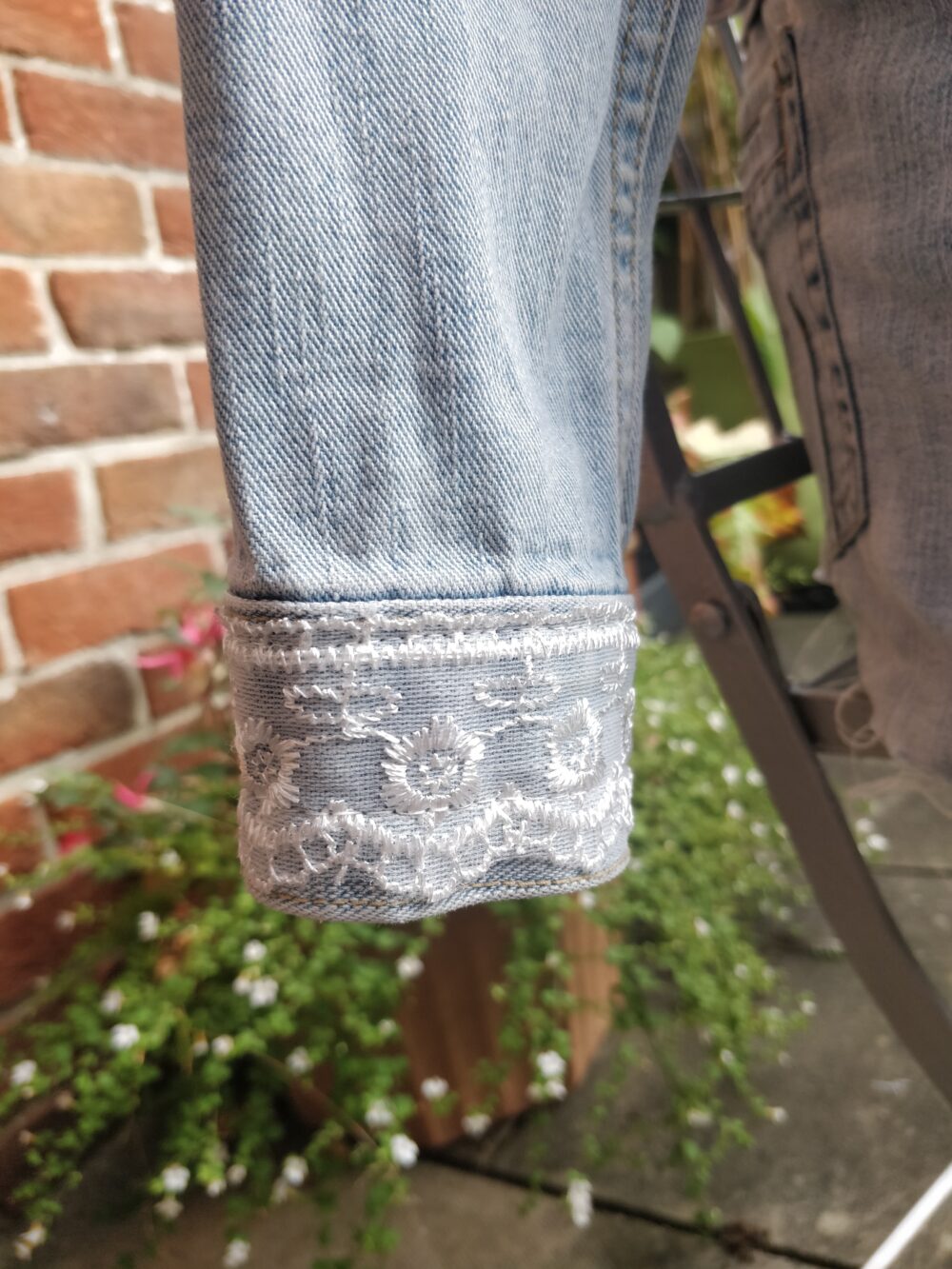 Boho Patch Denim Jacket - Image 6