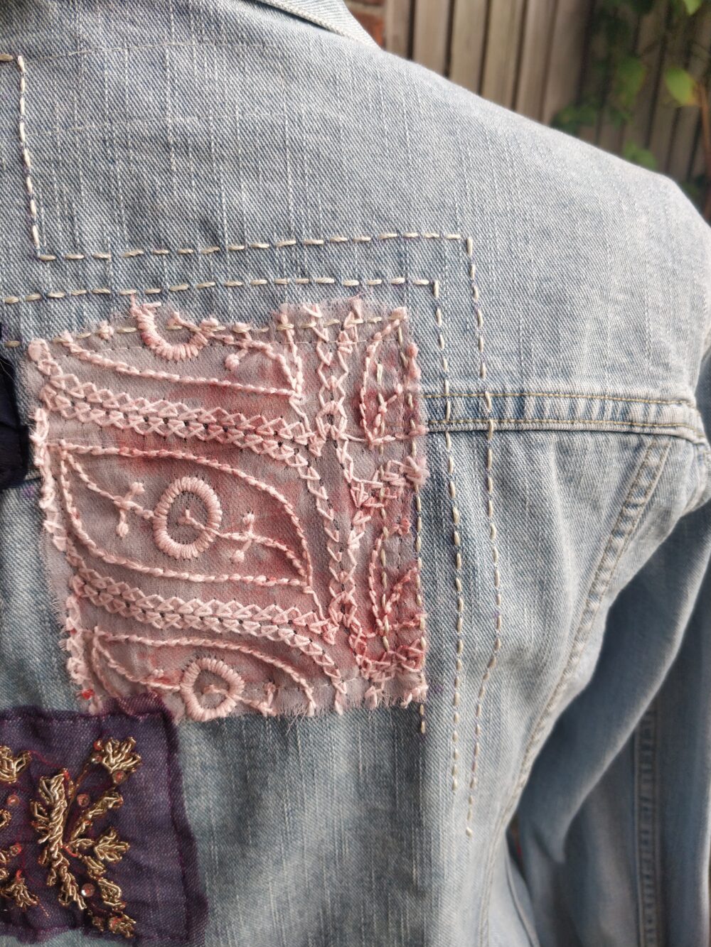Boho Patch Denim Jacket - Image 8