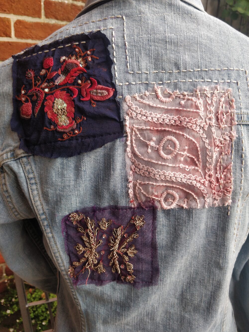 Boho Patch Denim Jacket - Image 9