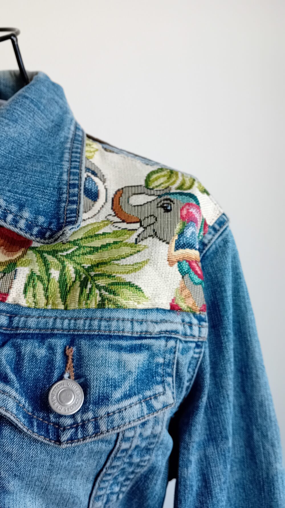 Elephants and Suede Denim Jacket - Image 4