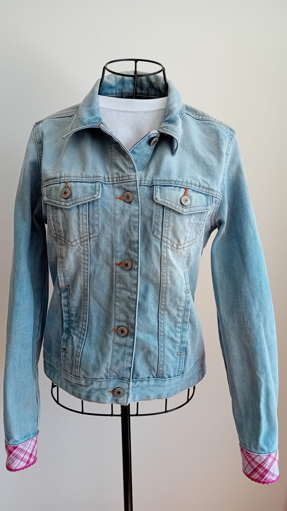 Pink Butterfly Denim Jacket - Image 4